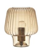 Lampe à poser fumée marron - 18x21x18 cm