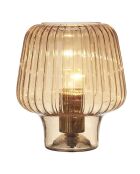 Lampe à poser fumée marron - 18x21x18 cm
