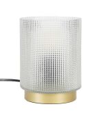 Lampe à poser embossée blanche - 11.5x15x11.5 cm