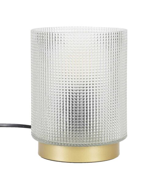 Lampe à poser embossée blanche - 11.5x15x11.5 cm
