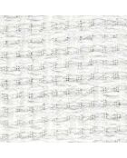 Plaid chenille gauffrée blanc - 125x150 cm