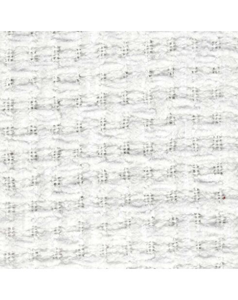 Plaid chenille gauffrée blanc - 125x150 cm