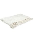 Plaid chenille gauffrée blanc - 125x150 cm