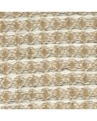 Plaid nid d'abeille beige/gris - 125x150 cm