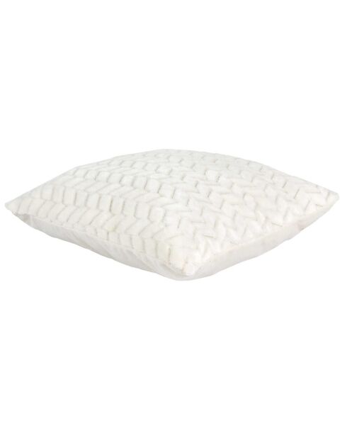 Coussin chevron blanc - 40x8x40 cm