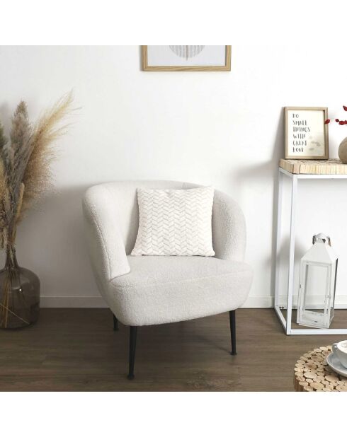 Coussin chevron blanc - 40x8x40 cm