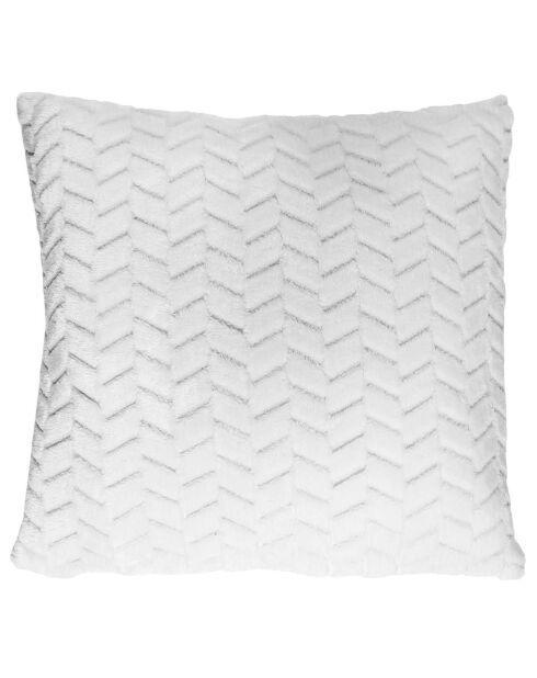 Coussin chevron blanc - 40x8x40 cm