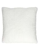 Coussin imprimé sherpa Crush blanc/beige - 40x9x40 cm