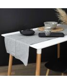 2 Chemins de table en coton verts - 150x50 cm