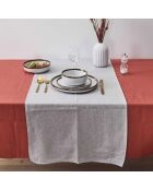 2 Chemins de table en coton gris - 150x50 cm