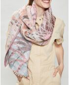 Foulard en Coton Cabaret rose - 60x200 cm