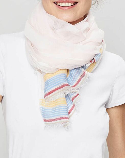 Étole Sara rose - 90x180 cm