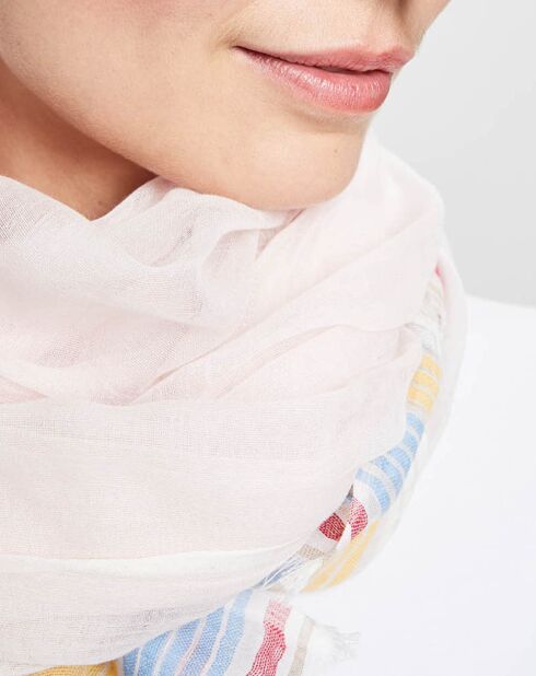 Étole Sara rose - 90x180 cm