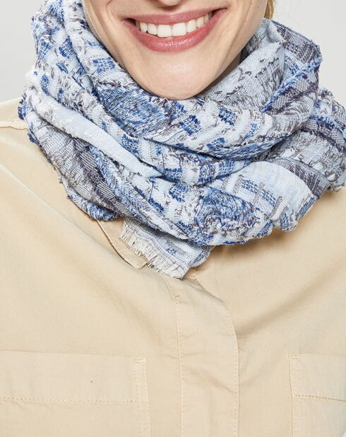 Étole en Coton Mea ciel - 50x150 cm