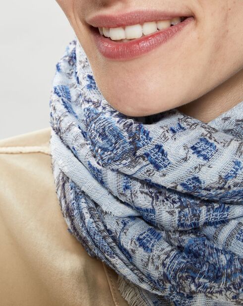 Étole en Coton Mea ciel - 50x150 cm
