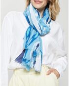 Étole en Coton Ylang bleue - 100x200 cm