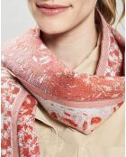 Foulard en Coton & Soie Solstice rouge - 30x150 cm