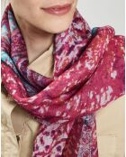 Carré 100% Laine Souvenirs rose - 130x130 cm