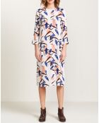 Robe Heisho fluide imprimée multicolore