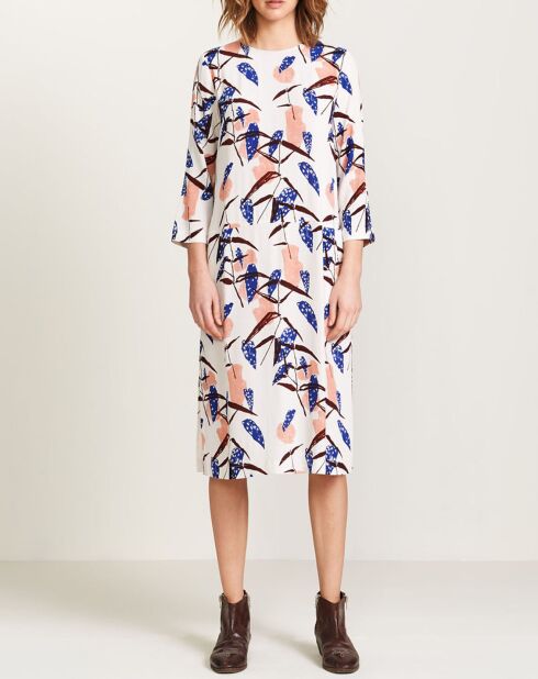Soepele Heisho-jurk met veelkleurige print