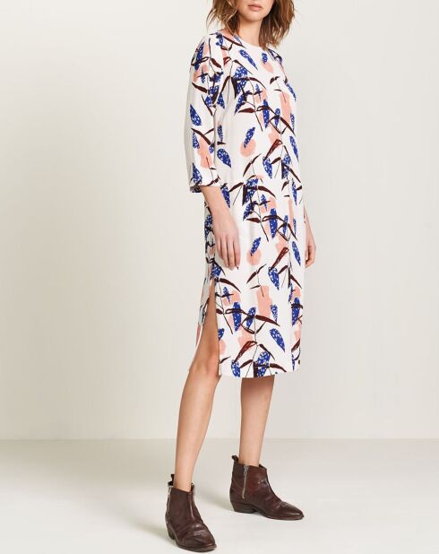 Soepele Heisho-jurk met veelkleurige print