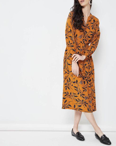 Robe imprimée  Beatrice caramel