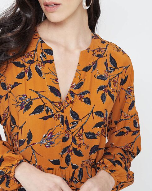 Robe imprimée  Beatrice caramel