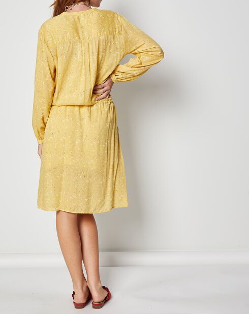 Gelbes Voltige-Kleid