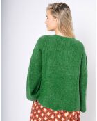 Pull en Laine mélangée Evasé Augustin vert