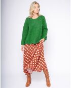 Pull en Laine mélangée Evasé Augustin vert