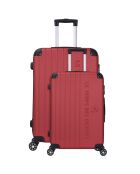 2 Valises 4 roues doubles Bari 50/60 cm rouge bordeaux