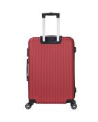 2 Valises 4 roues doubles Bari 50/60 cm rouge bordeaux