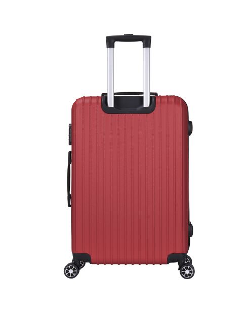 2 Valises 4 roues doubles Bari 50/60 cm rouge bordeaux