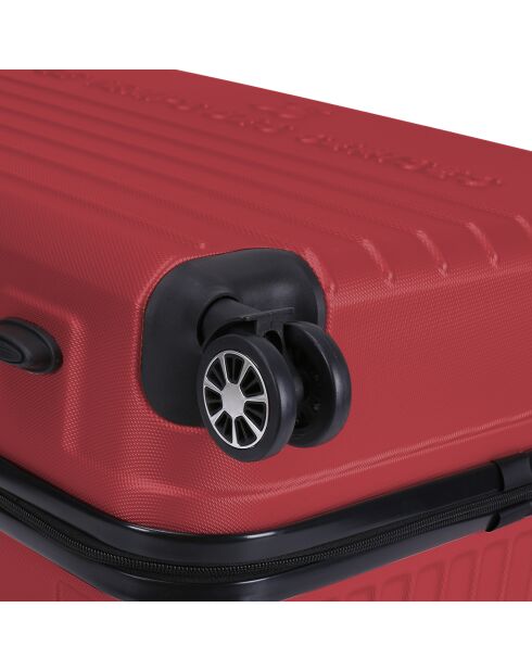 2 Valises 4 roues doubles Bari 50/60 cm rouge bordeaux