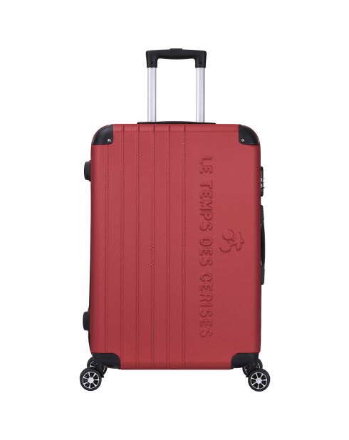 Valise Moyen Séjour 4 roues doubles Bari 60 cm rouge bordeaux