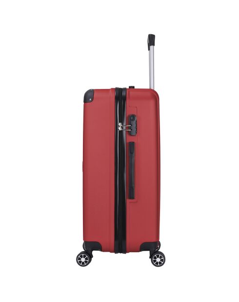 Valise Moyen Séjour 4 roues doubles Bari 60 cm rouge bordeaux