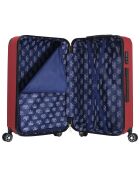 Valise Moyen Séjour 4 roues doubles Bari 60 cm rouge bordeaux
