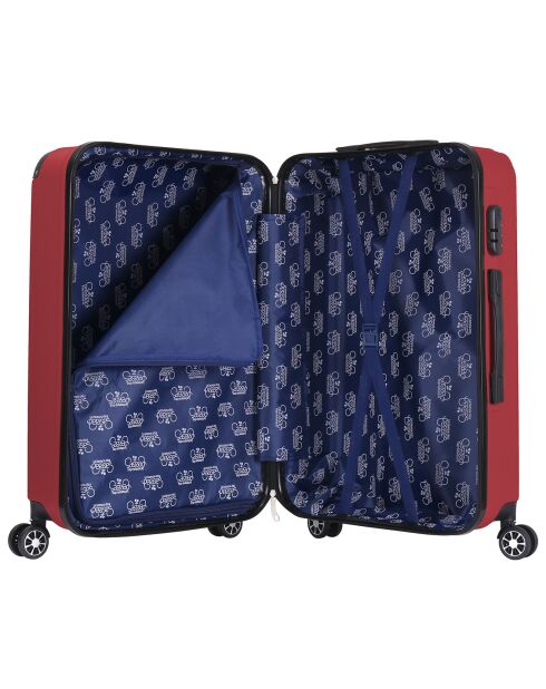 Valise Moyen Séjour 4 roues doubles Bari 60 cm rouge bordeaux