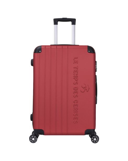Valise Cabine 4 roues doubles Bari 50 cm rouge bordeaux
