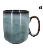 6 Mugs Aronal bleus -  40cl