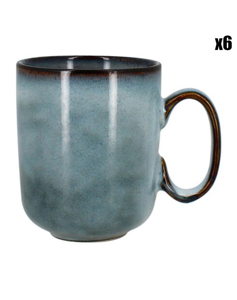 6 Mugs Aronal bleus -  40cl