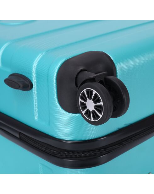 Maleta Lyra Cabin con 4 ruedas dobles, 55 cm, turquesa