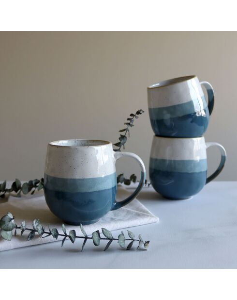 Mug en grès Riga bleu -  44cl