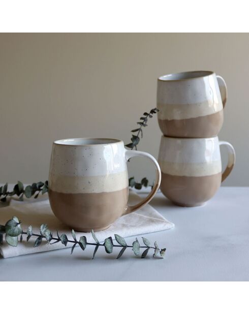 Mug en grès Riga beige -  44cl