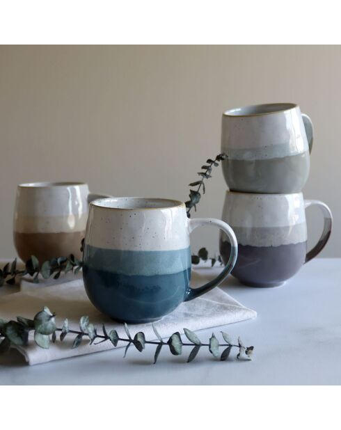 Mug en grès Riga bleu -  44cl