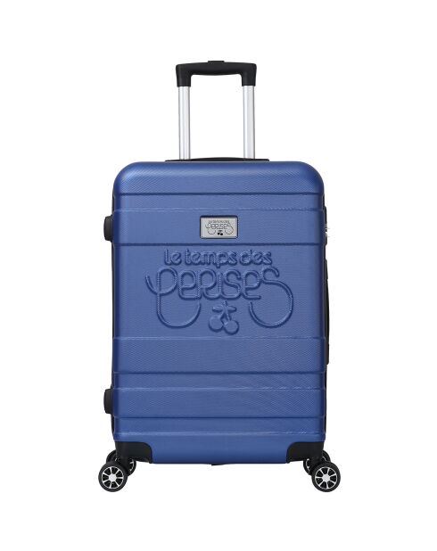 Valise Cabine 4 roues doubles Lyra 55 cm bleue