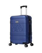 Valise Cabine 4 roues doubles Lyra 55 cm bleue