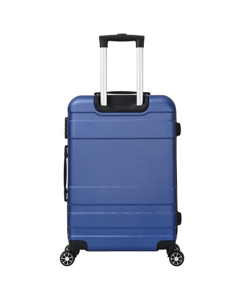 Valigia da cabina Lyra 4 ruote doppie 55 cm blu