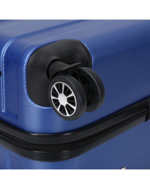 Valigia da cabina Lyra 4 ruote doppie 55 cm blu