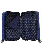 Valise Cabine 4 roues doubles Lyra 55 cm bleue